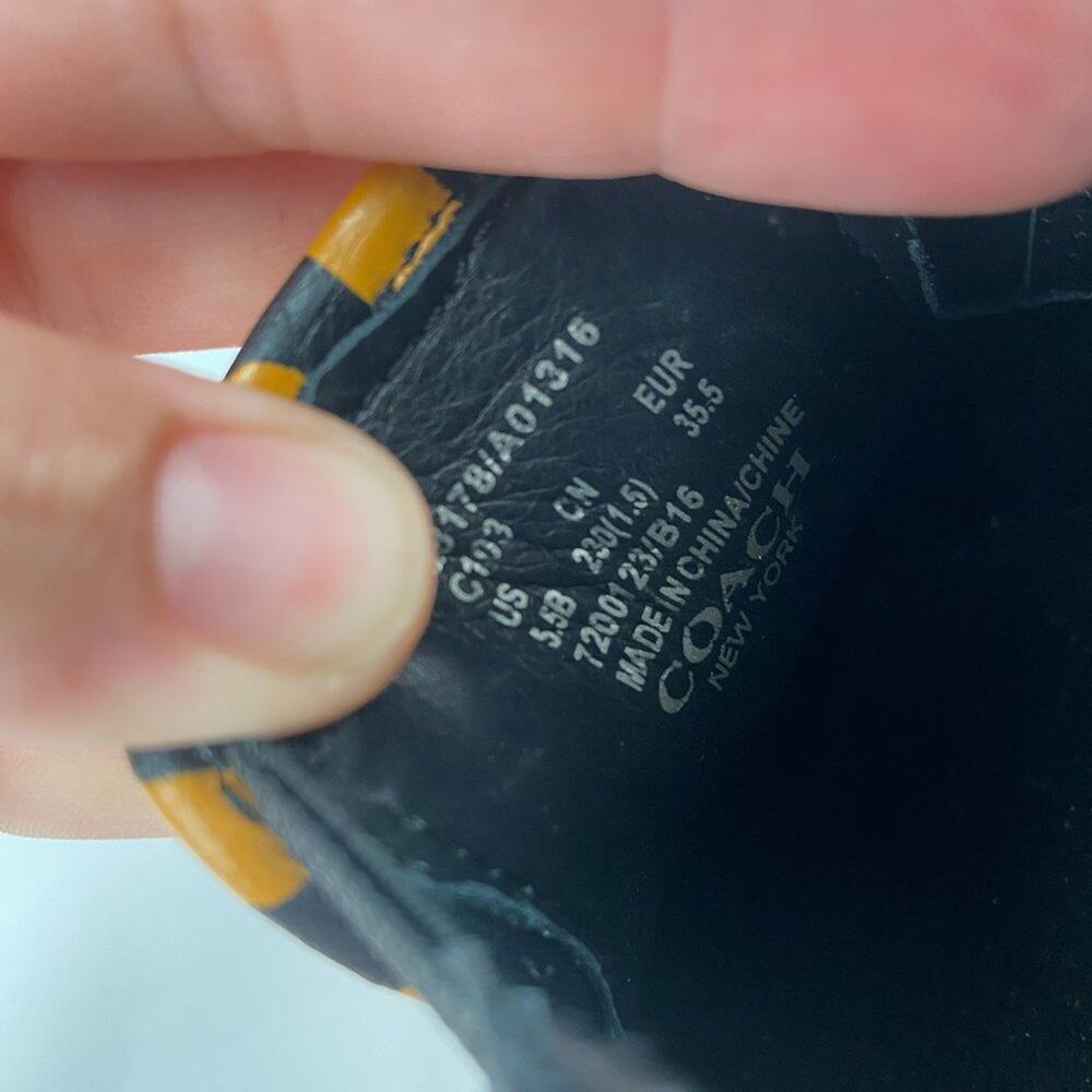 COACH C103 Striped Floral Point Toe Sneaker - Picture 7 of 8